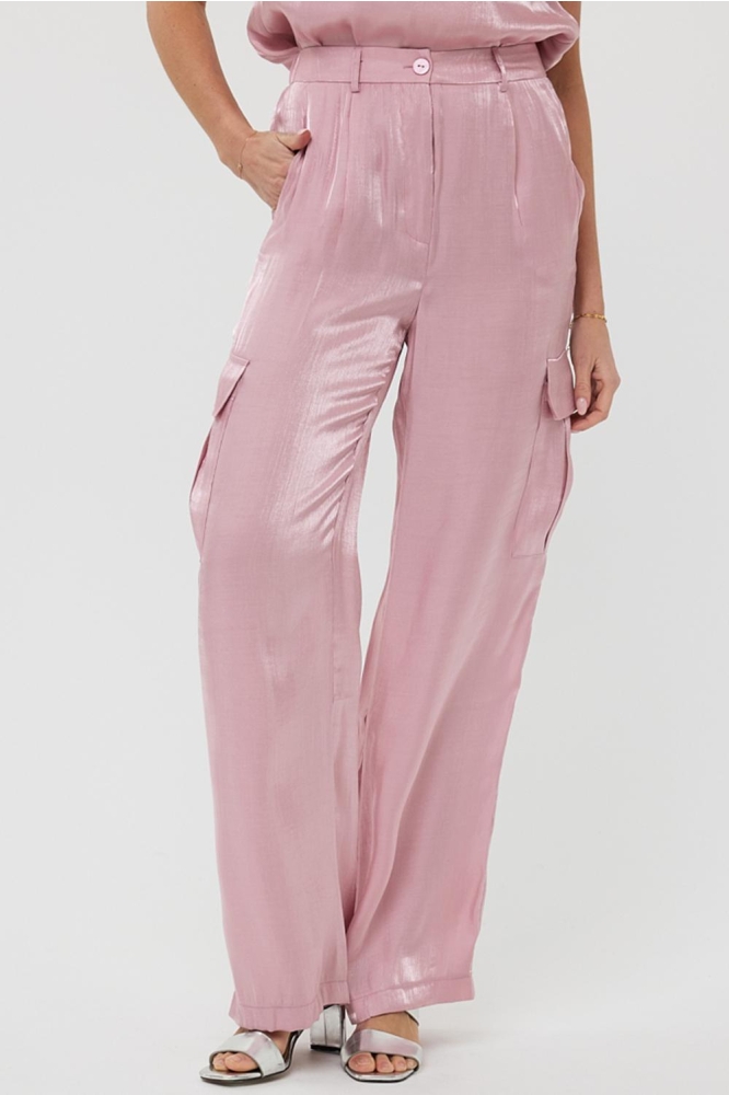 TROUSERS CARGO SILKY TOUCH HS25 28202 526 pastel pink